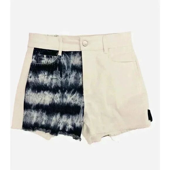 TRACTR WHITE JEAN SHORTS - Picture 1 of 6